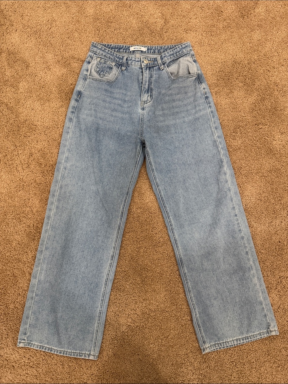 High-Rise Light Blue Wide Leg Jeans - Women